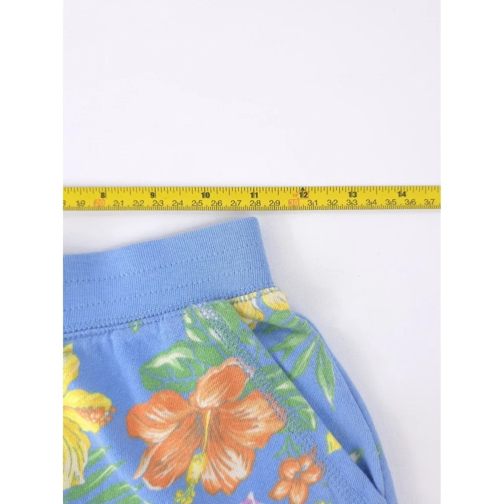 Polo Ralph Lauren Swim Trunks Girls M 8-10 Shorts Hawaiian Blue Hibiscus Floral
